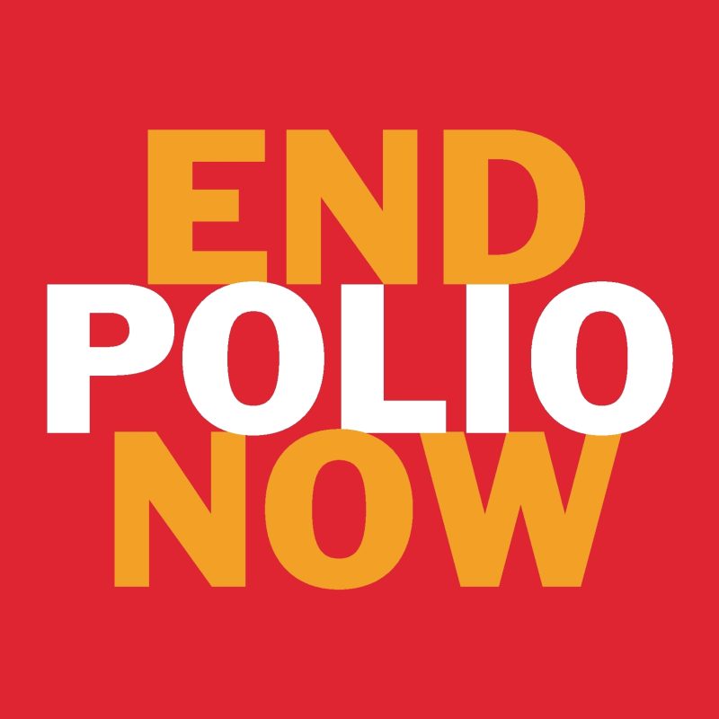 Simplified End Polio Now logo.